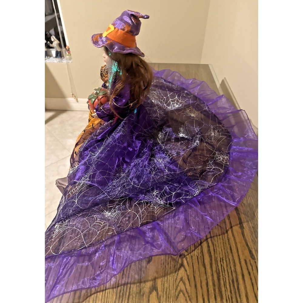 Cracker Barrel Color Changing Fiber Optic Sitting Witch Light Up Halloween Decor - Picture 6 of 11